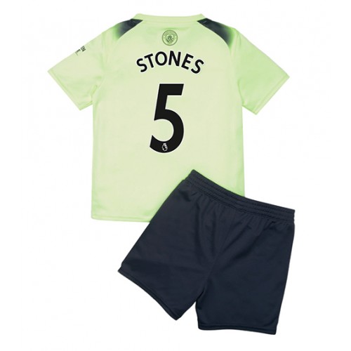 Fotbalové Dres Manchester City John Stones #5 Dětské Alternativní 2022-23 Krátký Rukáv (+ trenýrky)